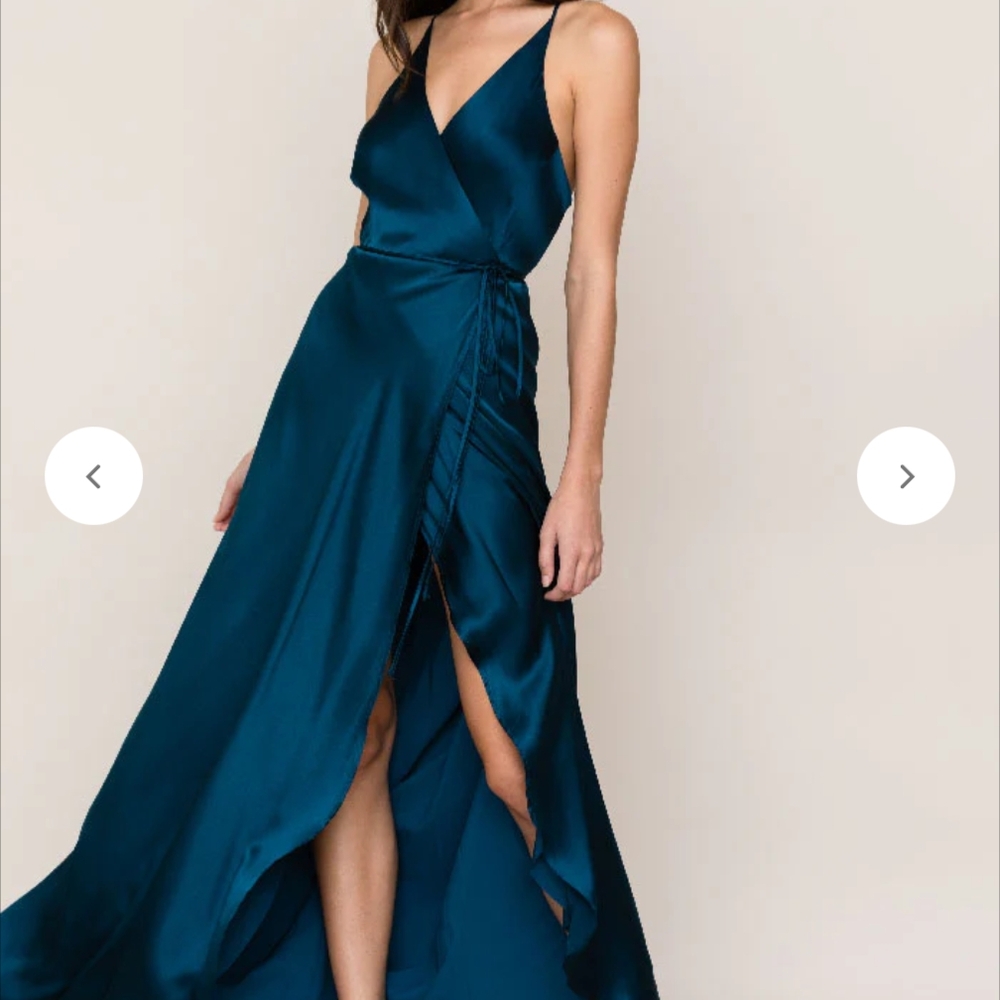Yumi Kim Black Silk Wrap Dress Small